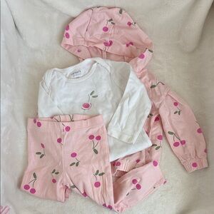 Carter's Pink Cherry Print Set